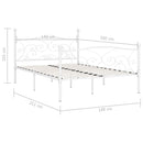 sengestel med lamelbund 140 x 200 cm metal hvid