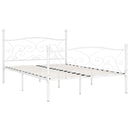 sengestel med lamelbund 160 x 200 cm metal hvid