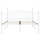 sengestel med lamelbund 160 x 200 cm metal hvid