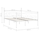 sengestel med lamelbund 160 x 200 cm metal hvid