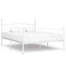 sengestel med lamelbund 180 x 200 cm metal hvid