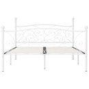 sengestel med lamelbund 180 x 200 cm metal hvid