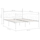 sengestel med lamelbund 180 x 200 cm metal hvid