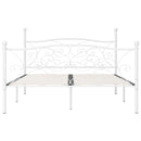 sengestel med lamelbund 200 x 200 cm metal hvid
