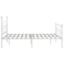 sengestel med lamelbund 200 x 200 cm metal hvid