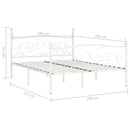 sengestel med lamelbund 200 x 200 cm metal hvid