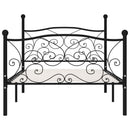 sengestel med lamelbund 90 x 200 cm metal sort