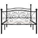 sengestel med lamelbund 90 x 200 cm metal sort