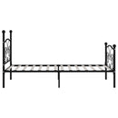 sengestel med lamelbund 90 x 200 cm metal sort
