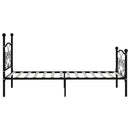 sengestel med lamelbund 90 x 200 cm metal sort