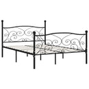 sengestel med lamelbund 120 x 200 cm metal sort