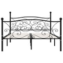 sengestel med lamelbund 120 x 200 cm metal sort