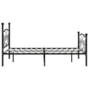 sengestel med lamelbund 120 x 200 cm metal sort