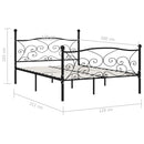 sengestel med lamelbund 120 x 200 cm metal sort