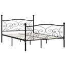 sengestel med lamelbund 160 x 200 cm metal sort