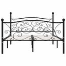 sengestel med lamelbund 160 x 200 cm metal sort
