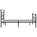 sengestel med lamelbund 160 x 200 cm metal sort