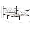 sengestel med lamelbund 160 x 200 cm metal sort