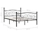 sengestel med lamelbund 160 x 200 cm metal sort