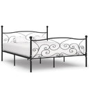 sengestel med lamelbund 180 x 200 cm metal sort
