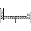 sengestel med lamelbund 180 x 200 cm metal sort