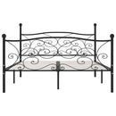 sengestel med lamelbund 200 x 200 cm metal sort
