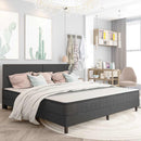 sengestel til boxmadras 200x200 cm stof grå
