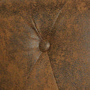 Chesterfield Sofa 3-personers Brun Kunstlæder