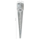 jordpløkker 6 stk. 10 x 10 x 76 cm galvaniseret stål sølvfarvet