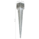 jordpløkker 6 stk. 14 x 14 x 91 cm galvaniseret stål sølvfarvet