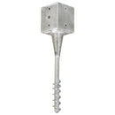 jordpløkker 2 stk. 12 x 12 x 56 cm galvaniseret stål sølvfarvet
