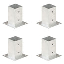 stolpefod 4 stk. 81 mm galvaniseret metal