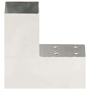 stolpebeslag L-form 71x71 mm galvaniseret metal