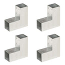 stolpebeslag L-form 4 stk. 71x71 mm galvaniseret metal