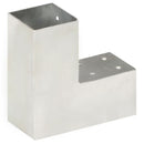 stolpebeslag L-form 4 stk. 71x71 mm galvaniseret metal