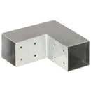 stolpebeslag L-form 4 stk. 71x71 mm galvaniseret metal