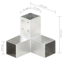 stolpebeslag Y-form 71x71 mm galvaniseret metal
