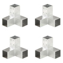 stolpebeslag Y-form 4 stk. 71x71 mm galvaniseret metal