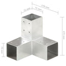 stolpebeslag Y-form 4 stk. 71x71 mm galvaniseret metal