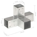 stolpebeslag X-form 4 stk. 71x71 mm galvaniseret metal