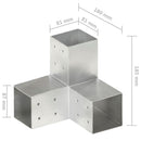 stolpebeslag Y-form 81x81 mm galvaniseret metal