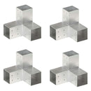 stolpebeslag Y-form 4 stk. 81x81 mm galvaniseret metal
