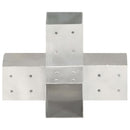 stolpebeslag X-form 4 stk. 81x81 mm galvaniseret metal