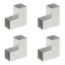 stolpebeslag L-form 4 stk. 91x91 mm galvaniseret metal