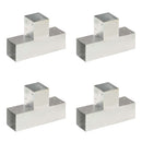 stolpebeslag T-form 4 stk. 91x91 mm galvaniseret metal