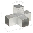 stolpebeslag X-form 91x91 mm galvaniseret metal