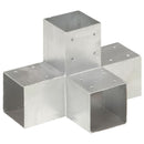 stolpebeslag X-form 4 stk. 91x91 mm galvaniseret metal
