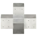 stolpebeslag X-form 4 stk. 91x91 mm galvaniseret metal