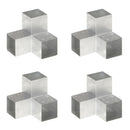 stolpebeslag Y-form 4 stk. 101x101 mm galvaniseret metal