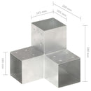 stolpebeslag Y-form 4 stk. 101x101 mm galvaniseret metal